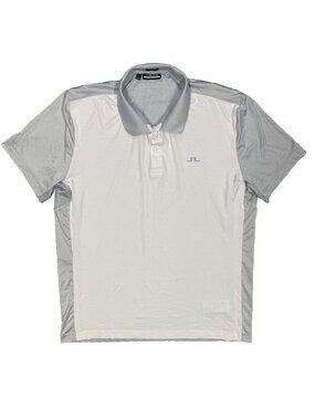 J.Lindeberg Golf Shirt Slim Fit Stretch Polo White/Grey XL
